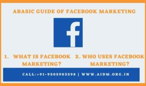A basic guide of Facebook marketing