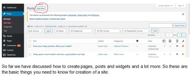 Create wordpress Post 