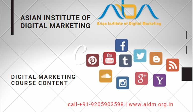 Digital Marketing Course Content – By AIDM