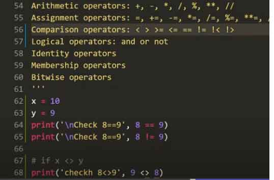 Python operators