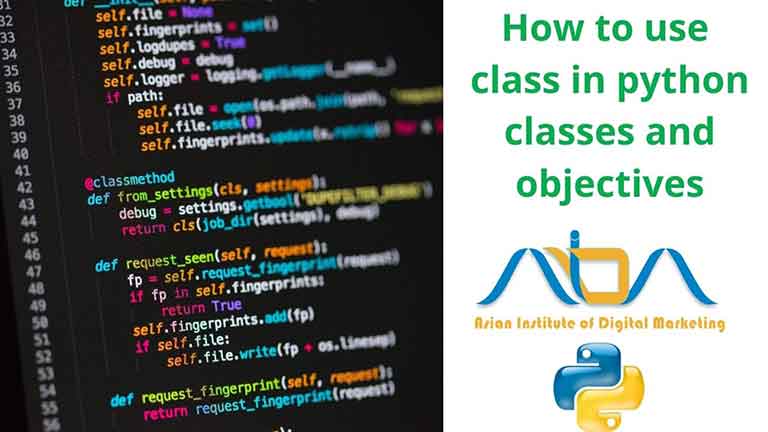 How to use class in python classes and objectives