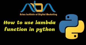 How to use lambda function in python