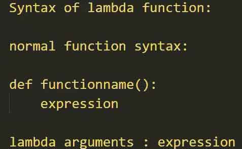  syntax to compose a lambda function