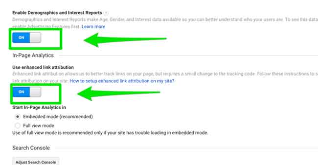 Google Analytics Property Setting