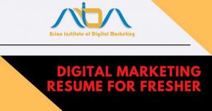 Digital marketing resume for fresher